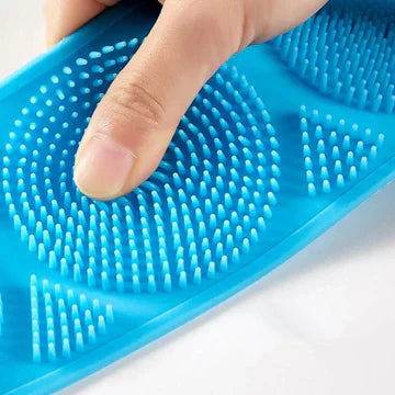 Silicone Body Scrubber Belt – Dual-Sided Bath & Massage Brush (Random Color)